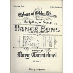 Early English Songs Sheet Music come & Trip It Mary Carmichael Boosey & Hawkes